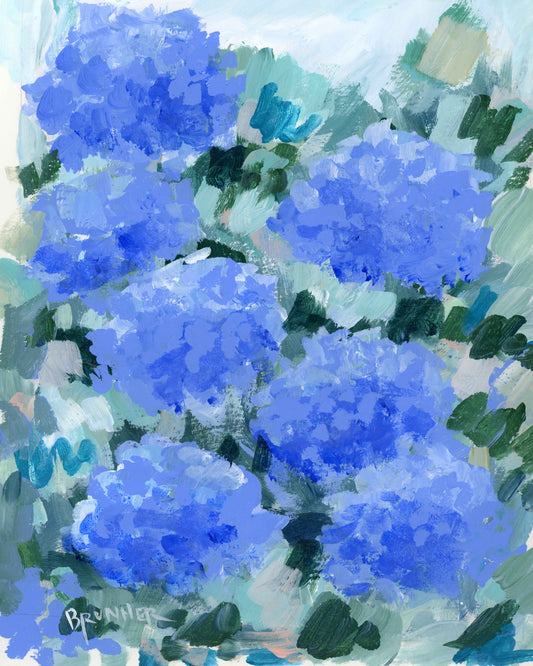 Cottage Blue Hydrangeas 3