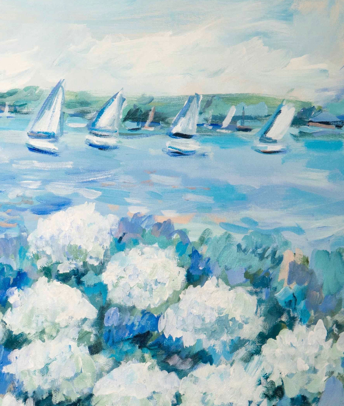 Harbor View with Hydrangeas 1