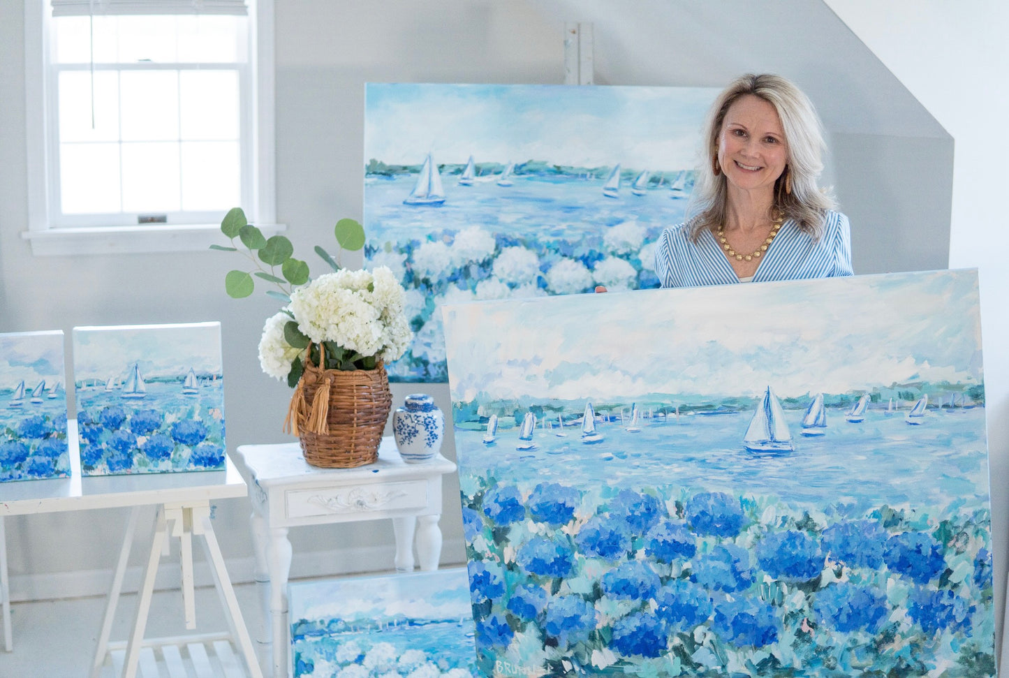 Harbor View with Hydrangeas 2